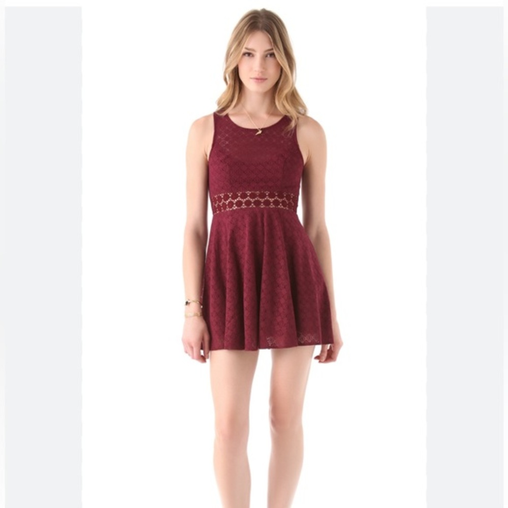 🪷Free People Daisy Waist Dress in Burgandy 🪷 Women’s Boho Dress 🪷 Women’s 2